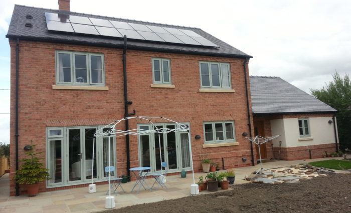 Modern Timber Framed Self Build with Solar Panel